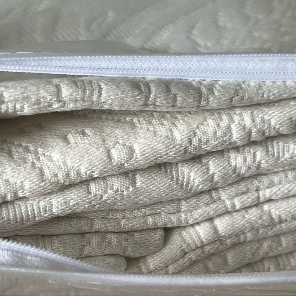 The Company Store King Matelasse Shams NWT Ivory Hillcrest 100% Cotton